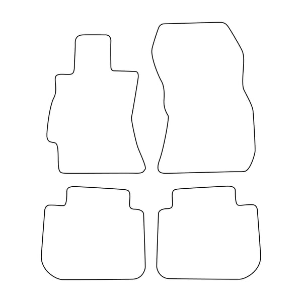 Velour-lattiamatot Subaru Forester IV 2012-2018 - siniset reunukset