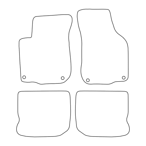 Veluurilattiamatot Seat Leon I 1999-2005 - punaiset koristeet