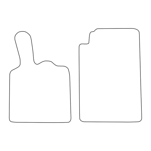 Veluurilattiamatot Smart ForTwo II 2007-2014 - mustat reunukset