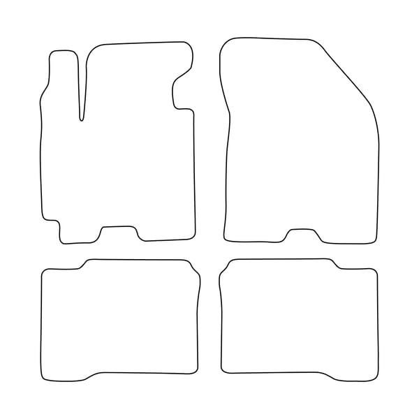 Velour-lattiamatot sopivat Suzuki Swift VI 2017- - mustat reunukset