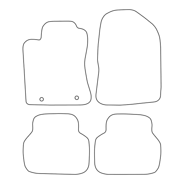 Velour-lattiamatot Toyota Avensis II 2003-2009 - punainen koristelista