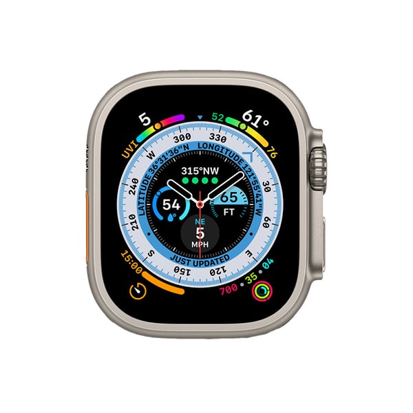 Apple Watch Ultra Titanium Cellular Natural 49mm Black Ocean Band  Grade C Refurbished