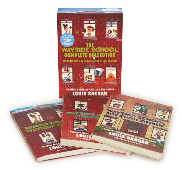 Wayside School Collection Box Set: Wayside School falder fra hinanden Sideays Stories fra Wayside School Wayside School bliver lidt mærkeligere Wayside School Collection Box Set: Wayside School falder fra hinanden Sideays Stories fra Wayside School Wayside School bliver lidt mærkeligere