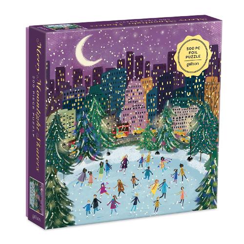 Merry Moonlight Skaters 500 Bitar Foliepussel