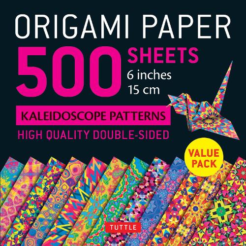 Origami Papir 500 ark Kalejdoskopmønstre 6 (15 cm): Tuttle Origami Papir: Dobbeltsidet Origami Ark Trykt med 12 Forskellige Designs (Instru