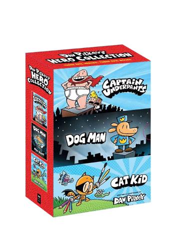 Dav Pilkeyn sankarikokoelma (Kapteeni Kalsari #1, Koiramies #1, Kissalapsi Sarjakuvakerho #1)