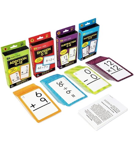 Brighter Child Math Flash Card Sæt - 4 sæt kort