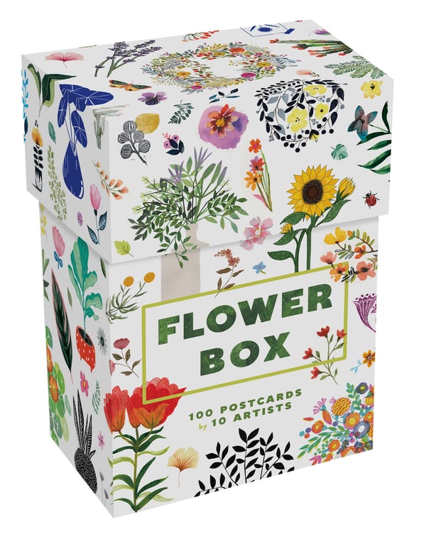 Blomsterkasse Postkort: 100 Postkort af 10 kunstnere