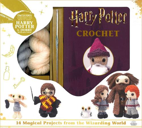Harry Potter Hækling - Harry Potter og Dobby Amigurumi - Garn, sikkerhedsøjne, hæklenål og instruktionshæfte - Håndværksgave til Harry Potter-fans
