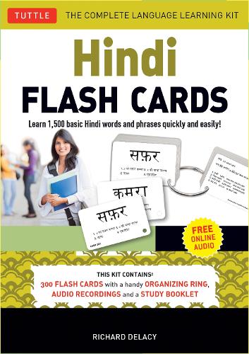 Hindi Flash Cards Kit: Lær 1500 grundlæggende hindi ord og sætninger hurtigt og nemt! (Online lyd inkluderet)