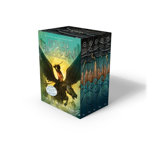 Percy Jackson og Olympierne 5 Bogs Paperback Boks Sæt (m/plakat)
