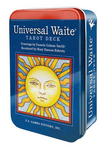 Universal Waite(r) Tarot -pakkaus peltirasiassa