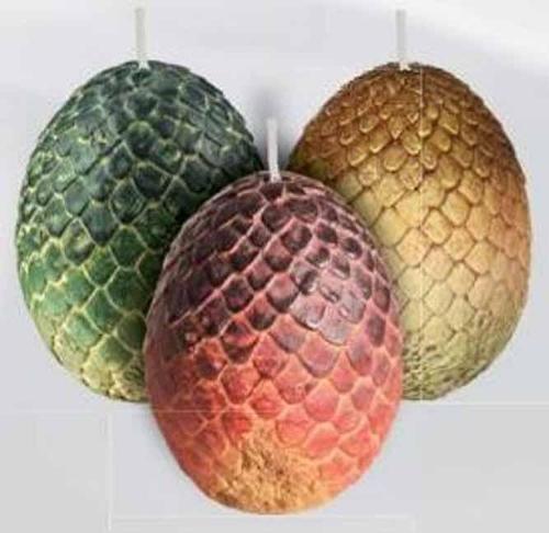 Game of Thrones: Skulpturelle Drageæg Lys: Sæt med 3