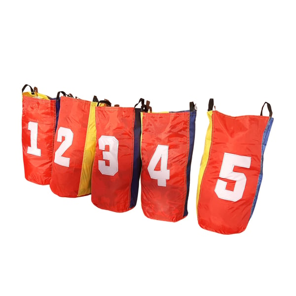 Set med MASTER hoppsäckar 50 x 70 cm för barn 5 st - siffror