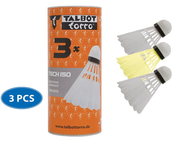TALBOT TORRO Tech 150 badmintonbollar 3 st.