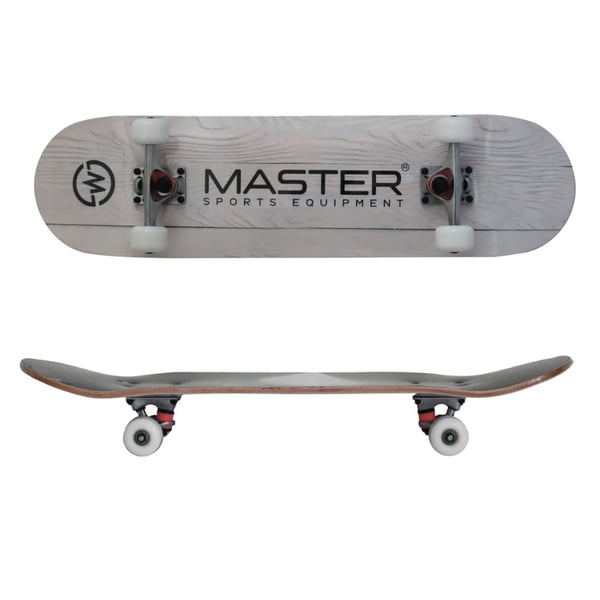 MASTER Experience Board Klassisk Skateboard - Vitt Trä