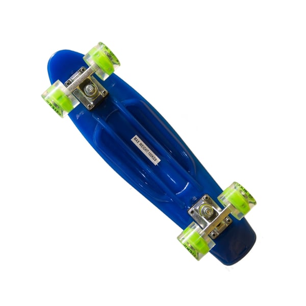 MASTER 22 Skateboard med upplysta hjul - Blå