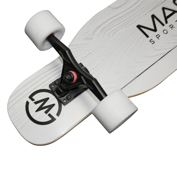 Longboard MASTER 42" Skateboard i lönn 107cm - Design: Vitt trä