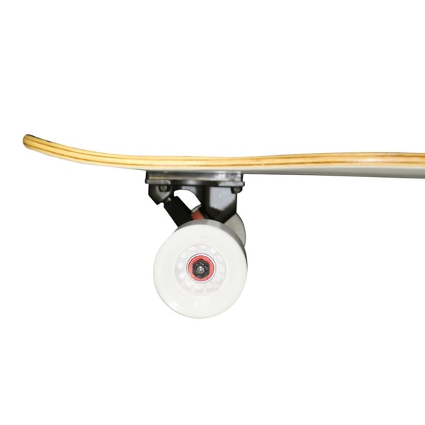 Longboard MASTER 42" Skateboard i lönn 107cm - Design: Vitt trä