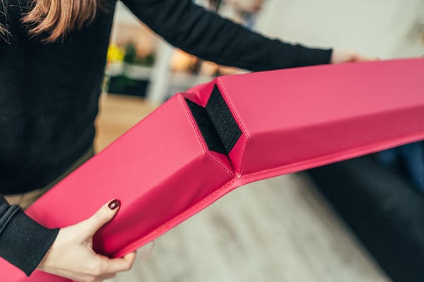 Hopfällbar gymnastikbalansbom MASTER 240 cm EVA - rosa