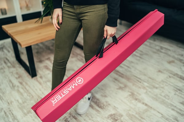 Hopfällbar gymnastikbalansbom MASTER 240 cm EVA - rosa