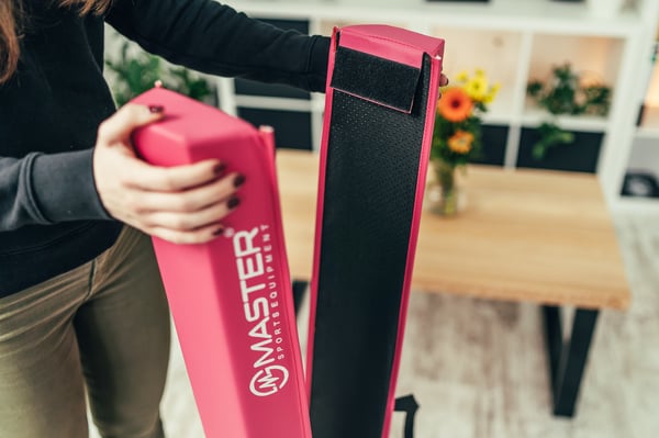Hopfällbar gymnastikbalansbom MASTER 240 cm EVA - rosa