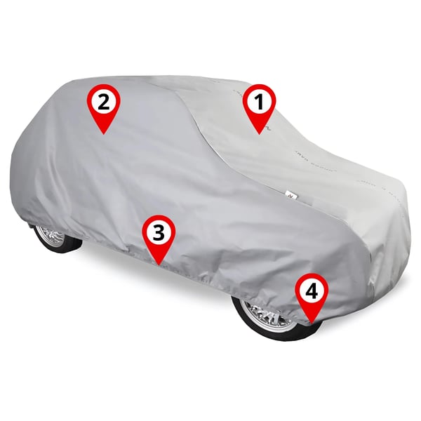 Auton suojapeite Fiat 126p -autolle, taaperoille, käytännöllinen, 3-kerroksinen, PAS