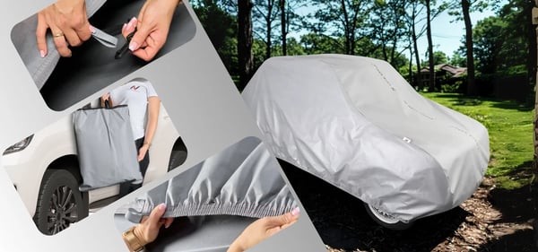Auton suojapeite Fiat 126p -autolle, taaperoille, käytännöllinen, 3-kerroksinen, PAS