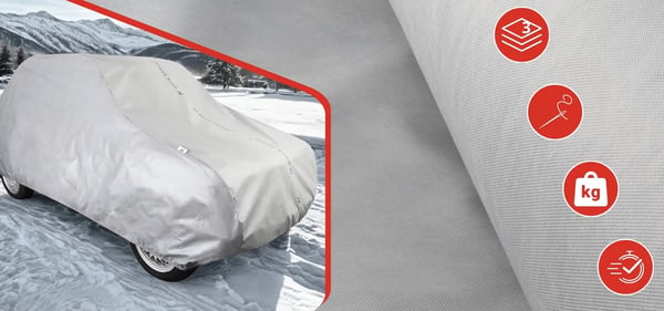 Auton suojapeite Fiat 126p -autolle, taaperoille, käytännöllinen, 3-kerroksinen, PAS