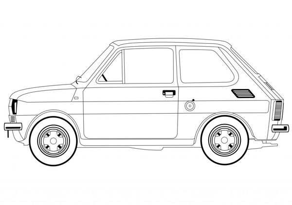 Auton suojapeite Fiat 126p -autolle, taaperoille, käytännöllinen, 3-kerroksinen, PAS