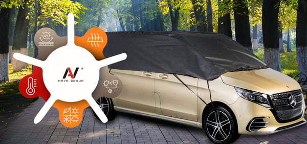 Puolipeite VAN XL 450 -auton pressulle, klassinen musta