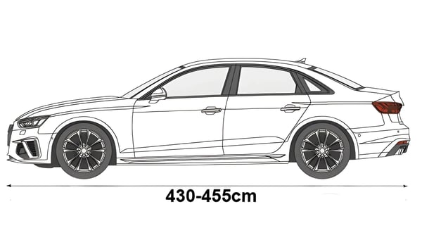 Auton suojapeite Sedan M2 430-455 Auto Tarpaulin Classic -malliin, kaikkiin vuodenaikoihin