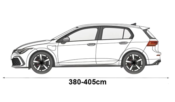 Rakeiden suojapeite autoon 7 mm rakeiden suojalle, Hatchback 405