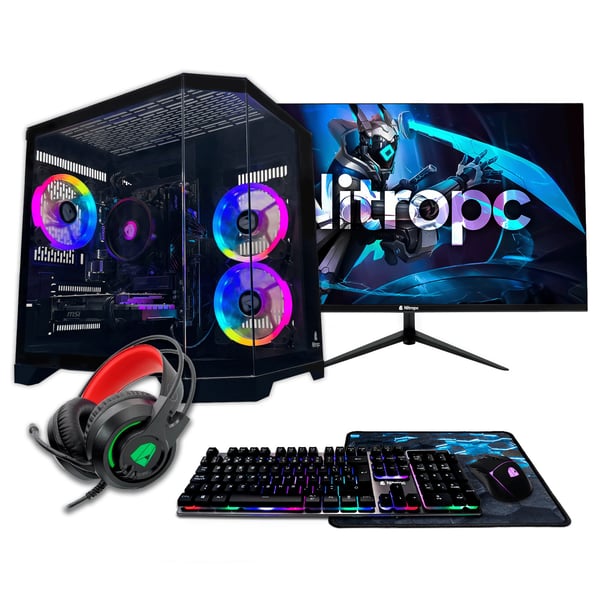 Nitropc Pack Silver Plus Gaming PC - AMD Ryzen 5 5500 / NVIDIA GeForce RTX 3050 8GB / 16GB DDR4 / 1TB M.2 NVMe