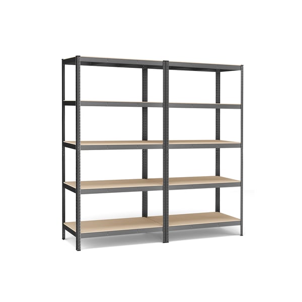 2 kpl kellarihyllyjä 200 cm korkea harmaa
