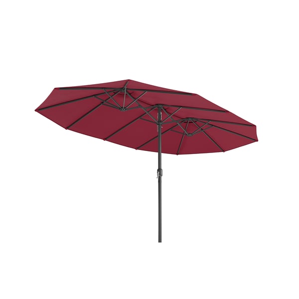 Dobbeltparasol 460 x 270 cm med håndsving og UV-beskyttelse