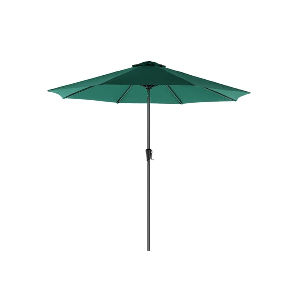 290 cm haveparasol, UPF 50+, solafskærmning, 30° hældning i 2 retninger, håndsving til åbning og lukning, til udendørs haver, pool, balkon, terrasse, fod medfølger ikke, grøn GPU30GN