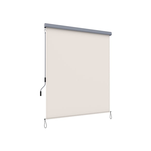 2,5 X 1,8 m (L x B) Vertikal markis för uteplats och balkong med hus, skydd utomhus mot sol och vind, insynsskydd, Beige