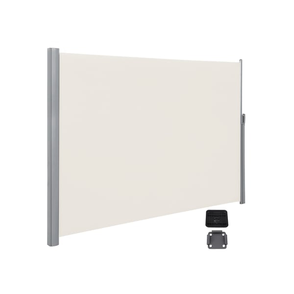200 x 400 cm (H x L), sidomarkis för balkong och terrass, insynsskydd, solskydd, sidomarkis, Beige GSA204E01