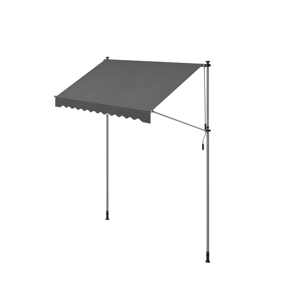 Kiristysmarkiisi käsikahvalla 250 x 120 cm antrasiittipintainen