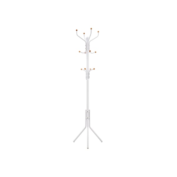 Kapphylla, klädställning, hatt- och handväskhängare, 182 cm högt hallträd i metall, , cremevit/elfenben