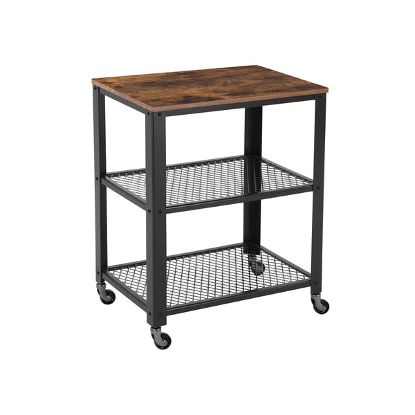 Tarjoiluvaunu vaunu, Industrial Kitchen Rolling Utility Cart, Heavy Duty Storage Organiser, pyörät, keittiöön ja olohuoneeseen, Rustic Brown LRC78X Tarjoiluvaunu vaunu, Industrial Kitchen Rolling Utility Cart, Heavy Duty Storage Organiser, pyörät, keittiöön ja olohuoneeseen, Rustic Brown LRC78X