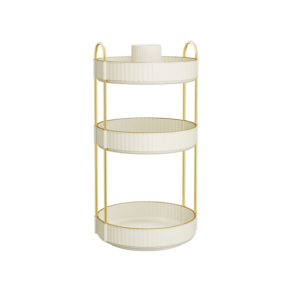 Make-up-organizer med drejefunktion gaveidé skyhvid