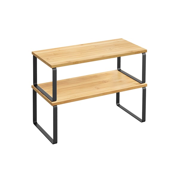 Køkkenorganisation sæt med 2 metalblæk-sort-naturbeige