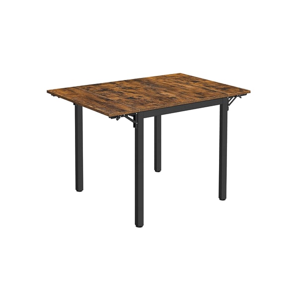 KDT077B01 Sammenklappeligt spisebord til 2-4 personer til små rum Vintage brun/sort