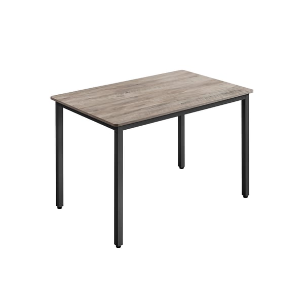 Spisebord 70 x 110 x 77 cm gråmeleret mat sort