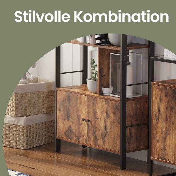 Bogreol med 4 hyldeniveauer
