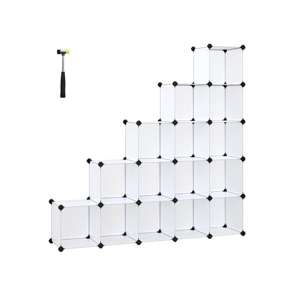 Plug-in hyldesystem 16 kuber hvid