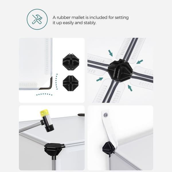 Plug-in hyldesystem 16 kuber hvid