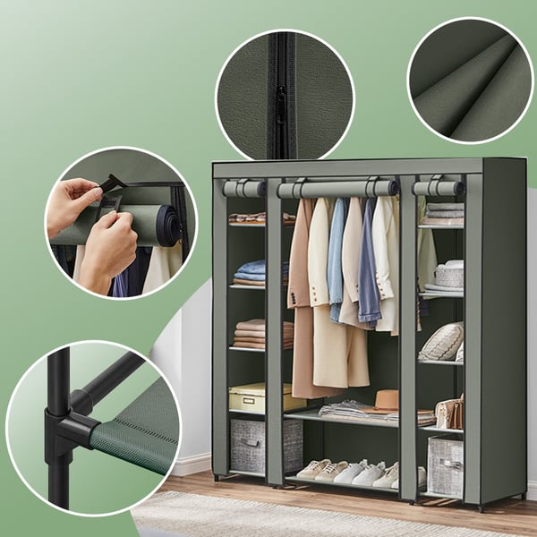 Garderobe, stofgarderobe, med fleeceovertræk